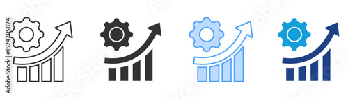 Performance Icon Set Multiple Style Collection