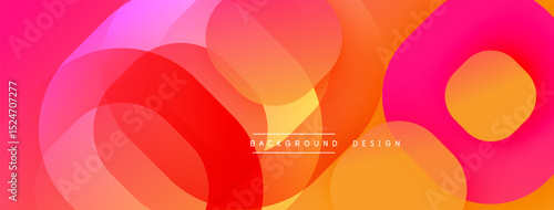 Abstract vibrant layers overlap, creating dynamic warm color gradients. Modern design suitable for backgrounds, banners, presentations.