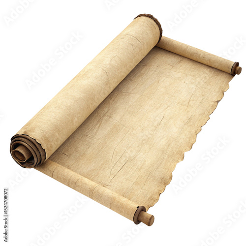 Old Torn Scroll End Curl