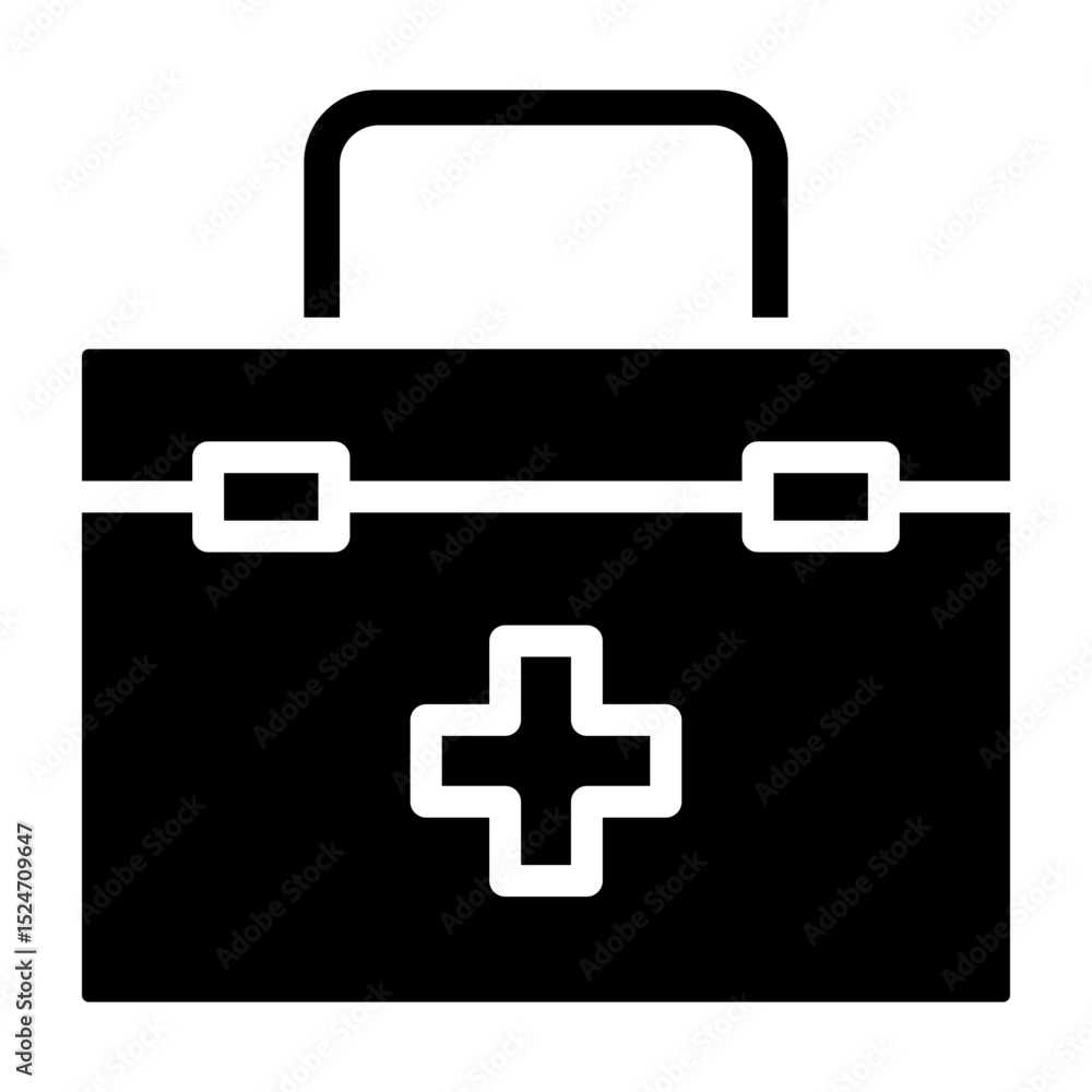 Obraz premium First Aid Kit Vector Glyph Icon Design