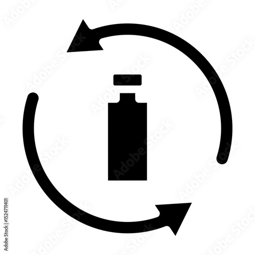 Repurpose Vector Glyph Icon Design