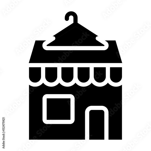 Thrift Shop Vector Glyph Icon Design