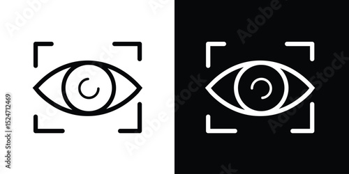 Eye Scan icon. Simple eye scan icon for social media  app  and web design. Vector illustration.