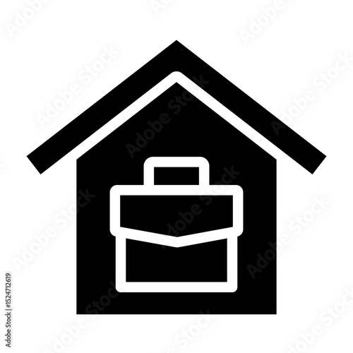 Work From Home Vector Glyph Icon Design