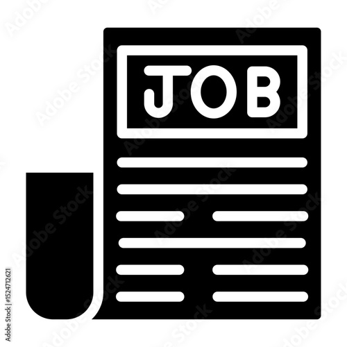 Newspaper Vector Glyph Icon Design