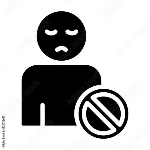 Rejected Vector Glyph Icon Design