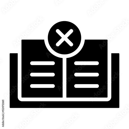 No Education Vector Glyph Icon Design
