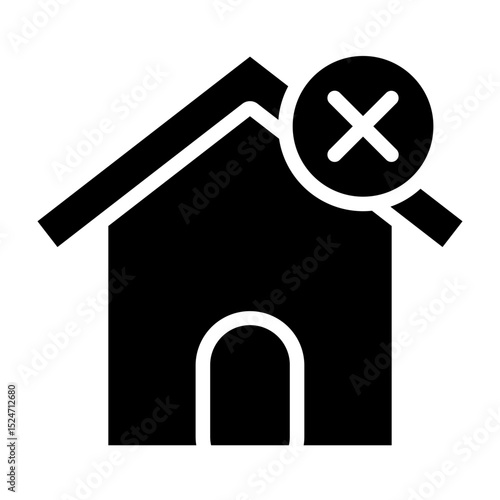 No Home Vector Glyph Icon Design