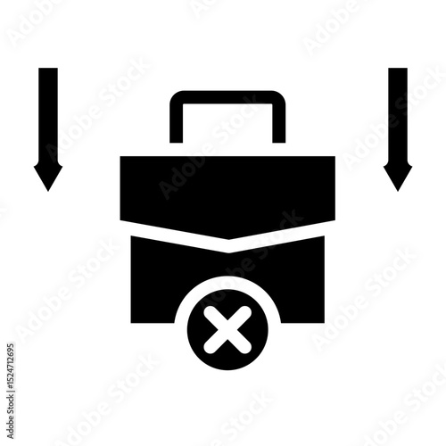 Job Loss Vector Glyph Icon Design