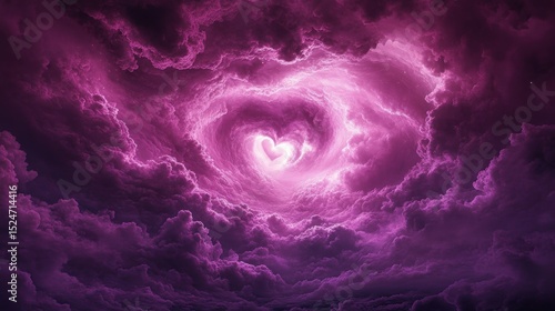 Dreamy sky with pink clouds reflecting a love story.