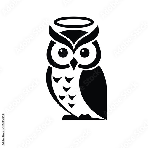 Holy owl bird icon logo design graphic