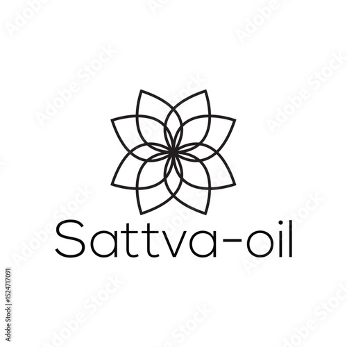 Sattva Oil logo with natural droplet, leaf, and wellness elements, ideal for essential oils, Ayurvedic, or organic brands. Pure, calming, and inspired by holistic living.

