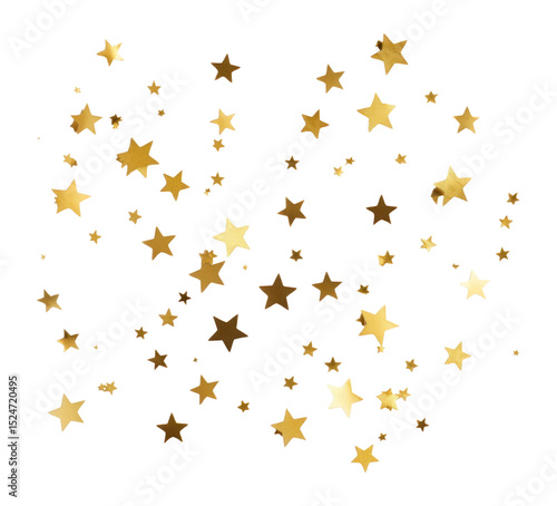 PNG Gold foil star confetti background stars decorative