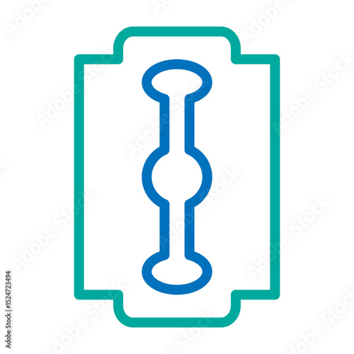 Blade Vector Line Blue Bluish Green Icon Design