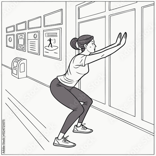 Woman doing squats with proper form