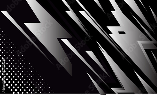 Vector abstract background racing design with unique line patterns and with a combination of grayscale colors that look elegant and cringe
