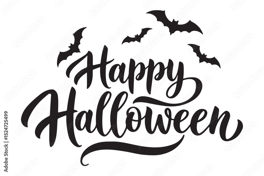 Fototapeta premium happy halloween text.