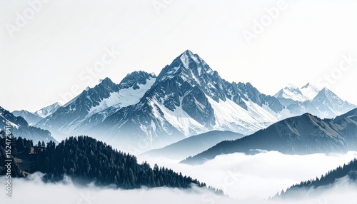 Wallpaper Mural Mountain peak landscape wallpaper scenic snow mountain range background Torontodigital.ca