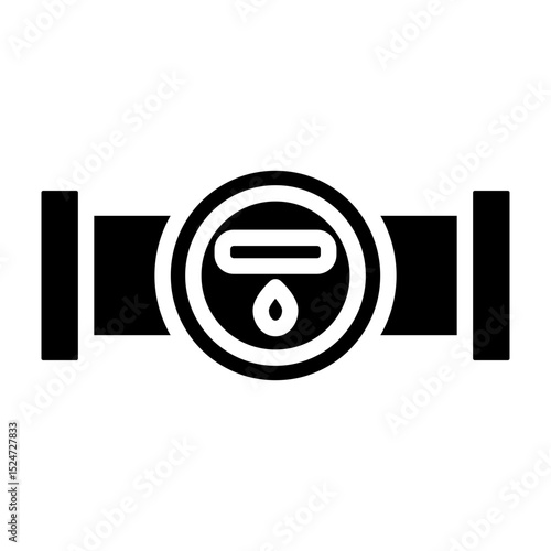 Water Meter Vector Glyph Icon Design