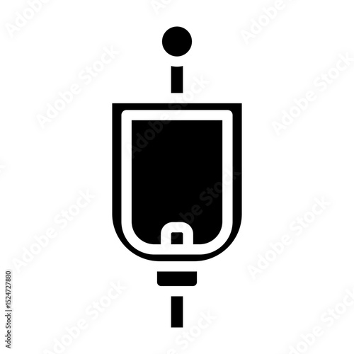 Urinal Vector Glyph Icon Design