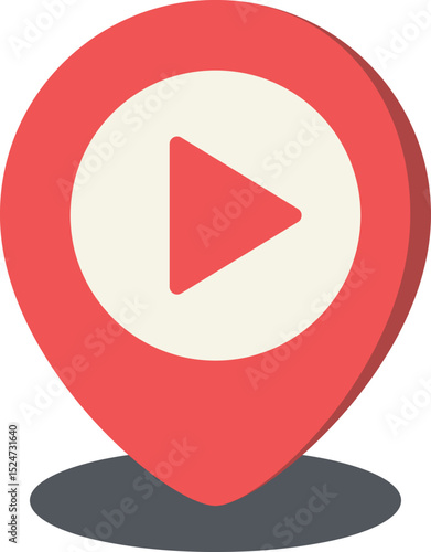 Free Download Cinema Location Flat Icon - GFXLoad