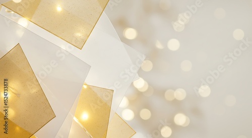 Abstract Geometric Shapes with Lights Background