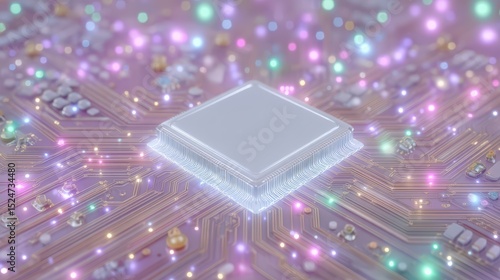 Futuristic Circuit Board  Technology  Innovation  Microchip  Data  AI