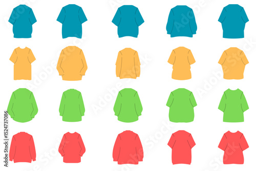 Oversize Clothes Icon Set Design