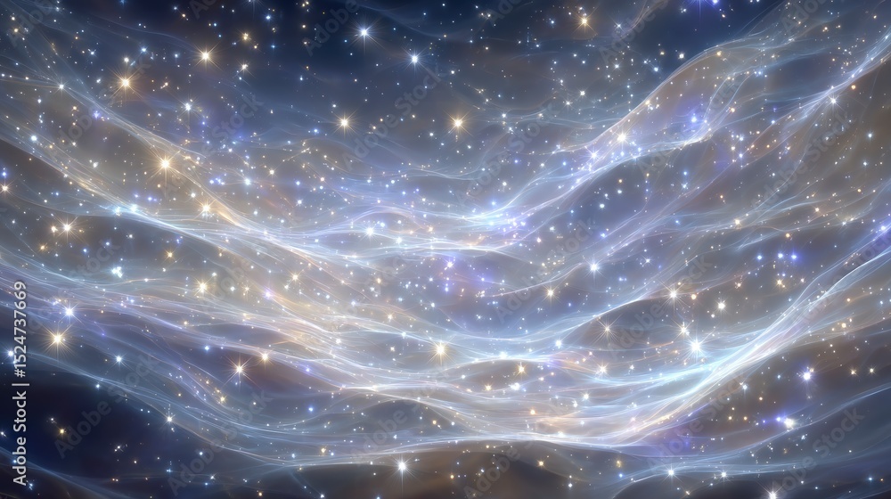 Fototapeta premium Ethereal Cosmic Nebula Starry Night Sky Background