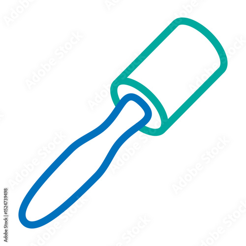Lint Roller Vector Line Blue Bluish Green Icon Design