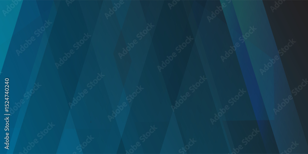 Obraz premium Blue modern abstract wide banner with geometric shapes. Dark blue abstract background. Vector illustration