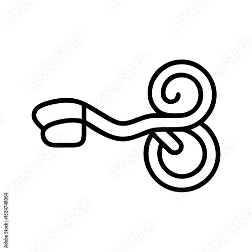 An artistic illustration of the inner ear