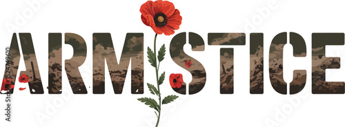 Armistice day remembrance poppy flower memorial peace celebration veterans day lest we forget tribute honor editable stock vector illustration