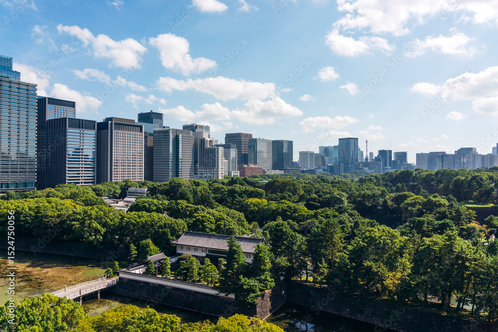 Obraz premium 都心から望む大手町・丸の内の都市景観