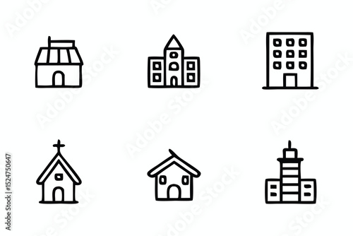 building icon set