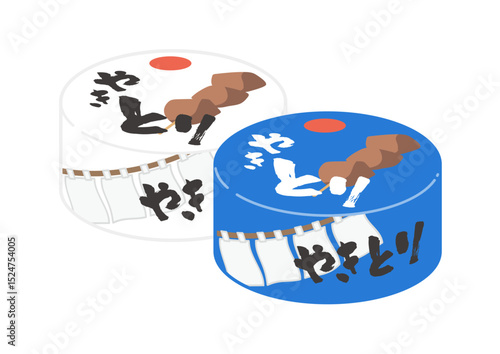 焼き鳥缶のイラスト