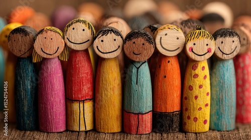 Diverse stick figures standing together highlight acceptance and the power of unity in differences.
