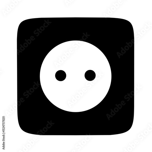 vector illustration of electric socket on white background