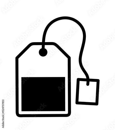 tea bag vector on white background