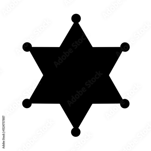 sheriff star badge vector with trendy design