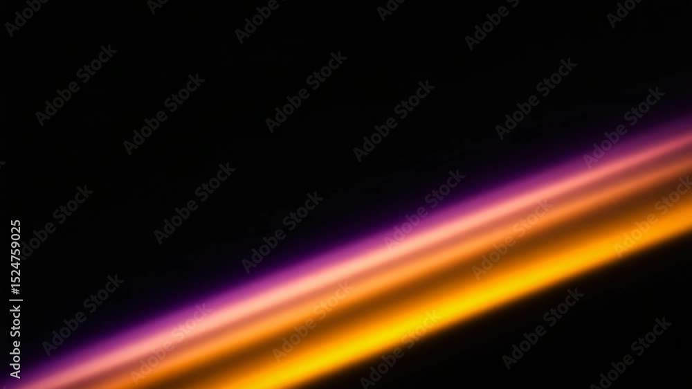 Abstract Glowing Lines on Black - Purple and Gold Light Streaks Abstract Glowing Lines on Black - Purple and Gold Light Streaks