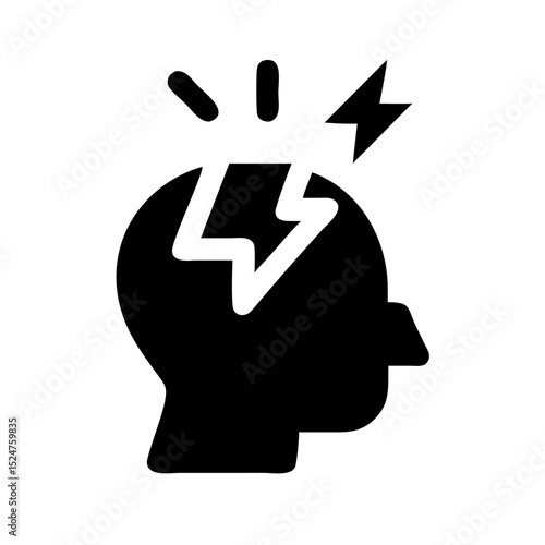 Thinking spark intuition concept icon vector illustration
