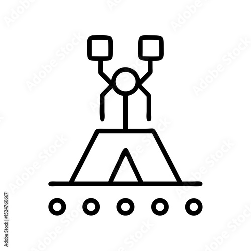 Abstract terraforming machinery icon vector illustration