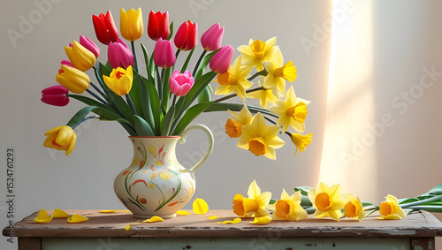 yellow tulips in a vase