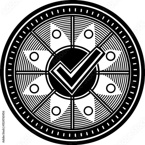 Habits tracker circular icon vector illustration
