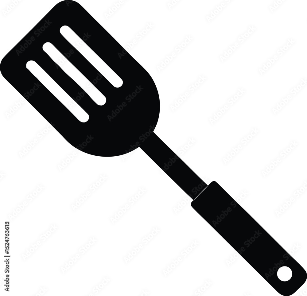 Cooking spatula silhouette, Minimalist Spatula Handle silhouette vector illustration Cooking spatula silhouette, Minimalist Spatula Handle silhouette vector illustration