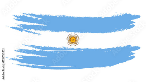 Argentina Flag Brush Stroke