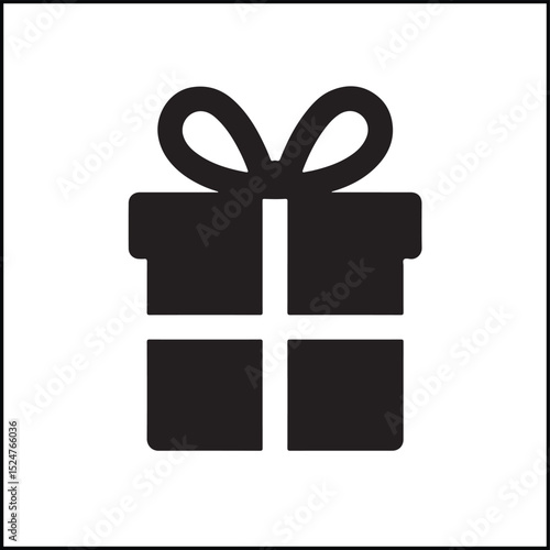 Christmas present silhouette vector