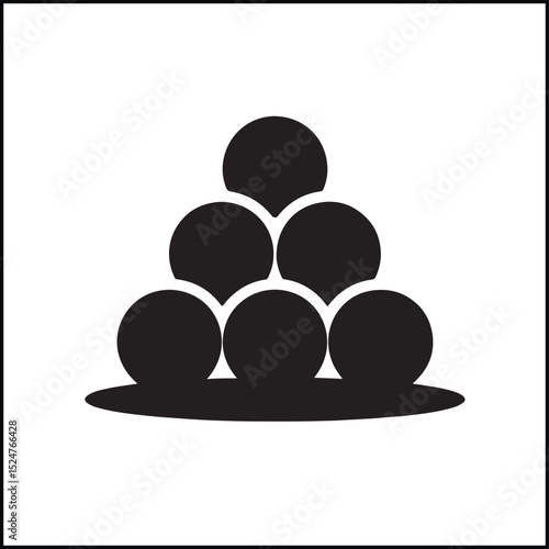 Christmas snowball pile silhouette