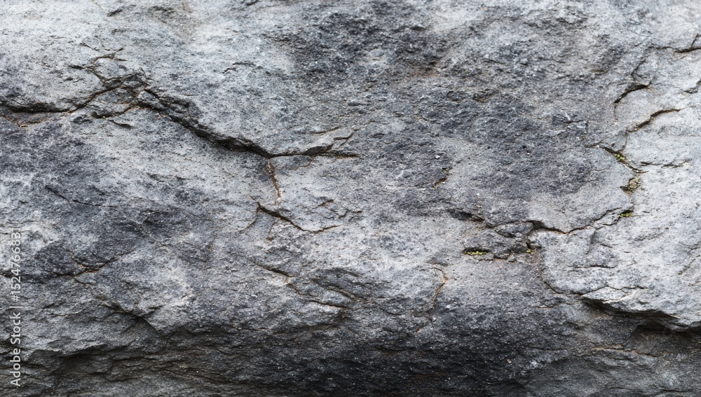 Fototapeta premium Close-up Texture of Grey Rock Face Natural Stone Background